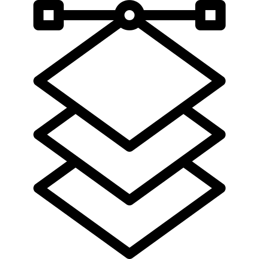 Layers vector graphic design pen tool icon