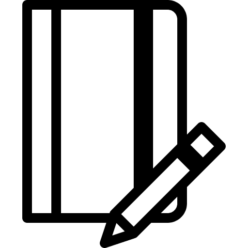 Notebook pencil notebook sketch icon