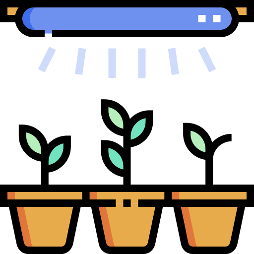 Illumination greenhouse plants illumination icon