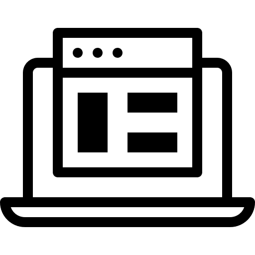 Web design laptop web design design icon
