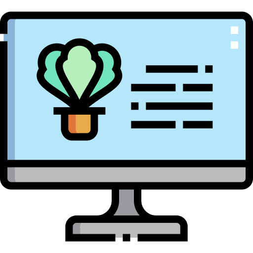 Monitor computer agriculture smart farm icon