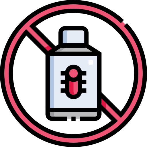 Pesticide forbidden sign farming and gardening icon