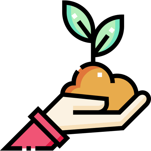 Planting leaf sprout farming and gardening icon