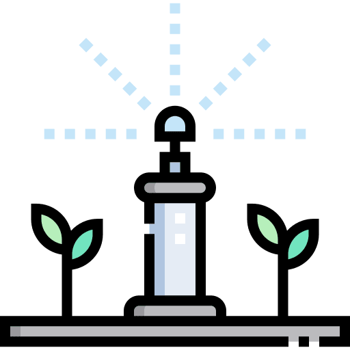 Sprinkler garden farming and gardening watering icon