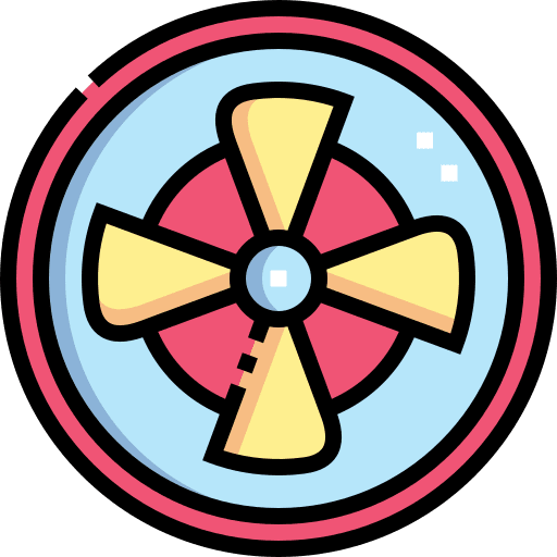Fan cool air conditioner technology icon