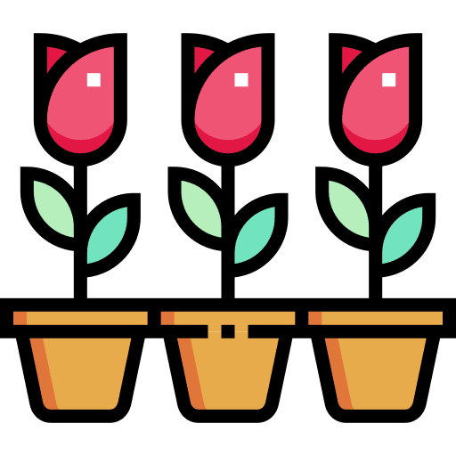 Flower pot nature blossom farming and gardening icon