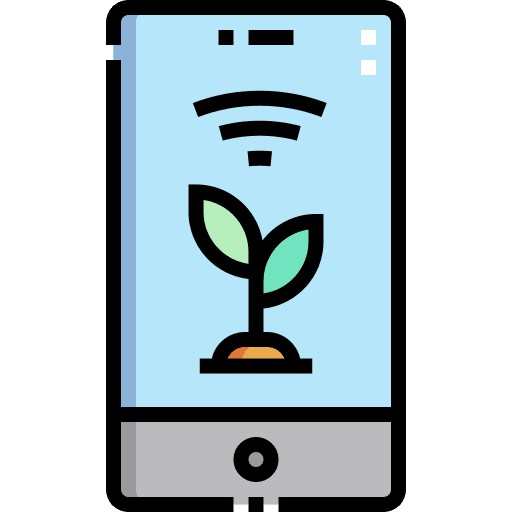 Mobile phone smartphone monitoring sprout icon