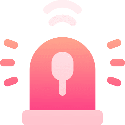 Alarm wifi computer red light icon