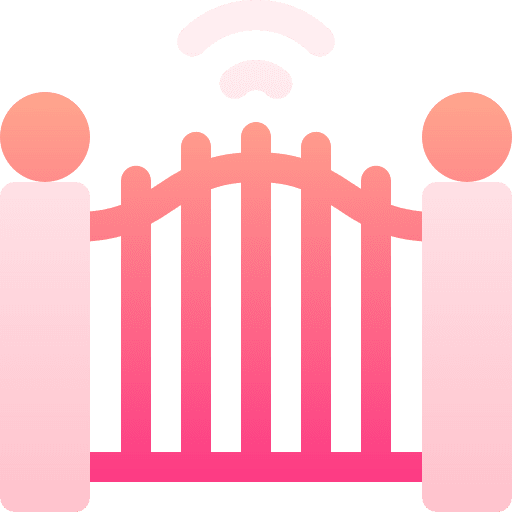 Gate automated domotics connected icon