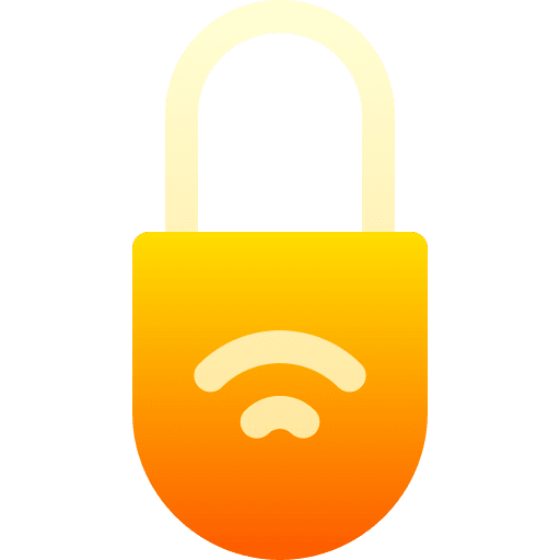 Padlock security internet of things wireless icon