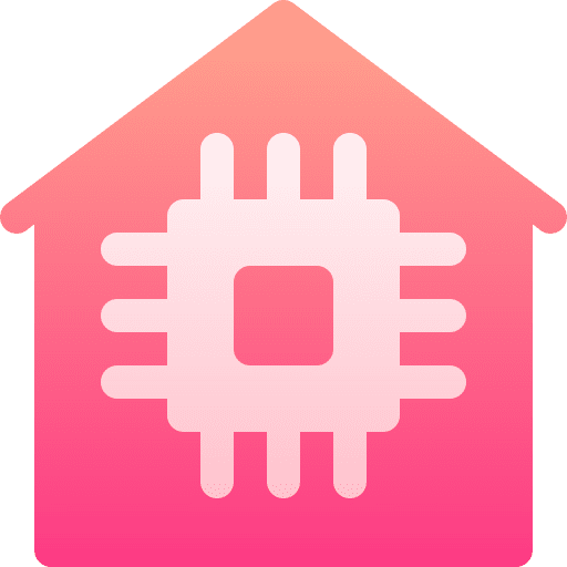 Smart house processor smart house technology icon