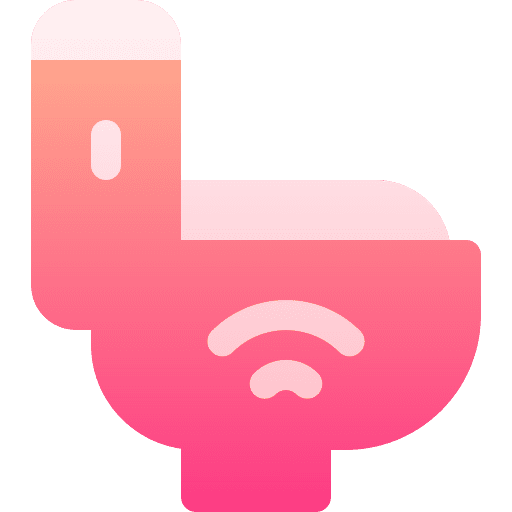Toilet hygiene automation electronics icon