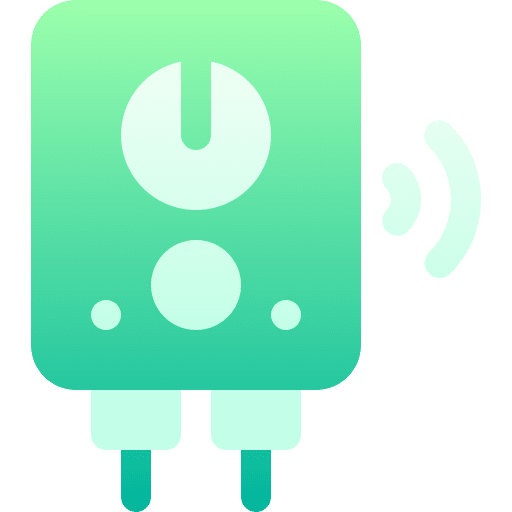 Water heater domotics networking smart house icon