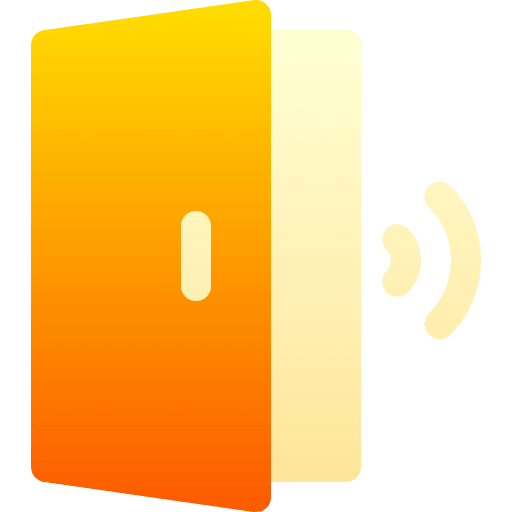 Door internet of things wifi signal domotics icon