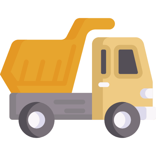 Dump truck dump truck mining industry icon