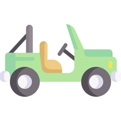 Safari adventure vehicle automobile icon