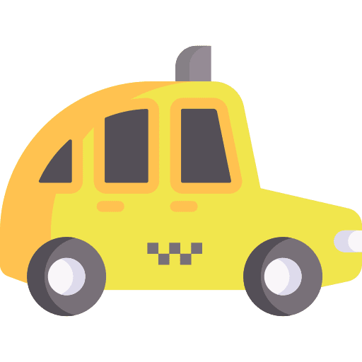 Cab automobile public transport travel icon