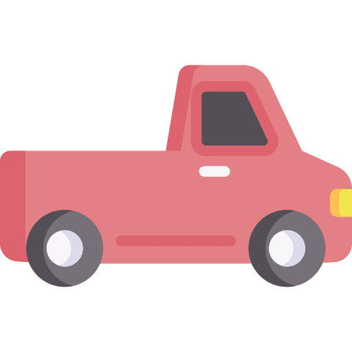 Pickup travel van vehicle icon