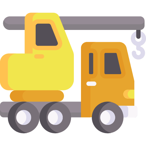 Truck crane truck transportation crane icon