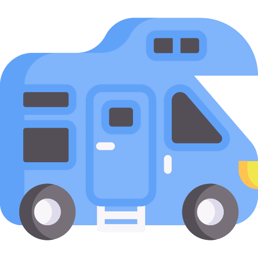 Campervan travel trailer camper van icon