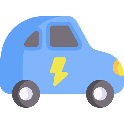 Electric car transportation industry car icon