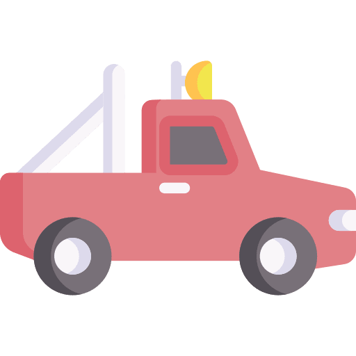 Pickup automotive transportation vehicle icon