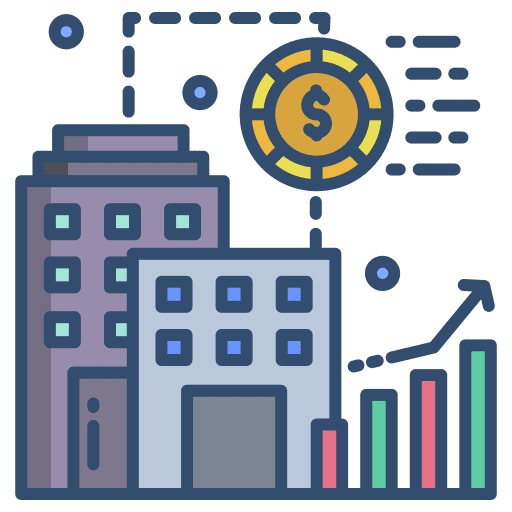 Capital profit growth property icon