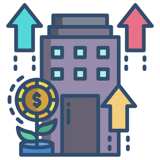 Growth bank financial growth icon