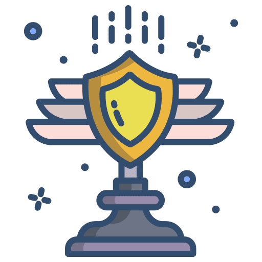 Reward business and finance achievement trophy icon