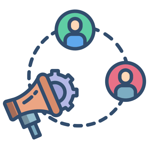 Announcement businessman communications avatar icon