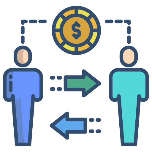 Exchange coin money sponsor icon