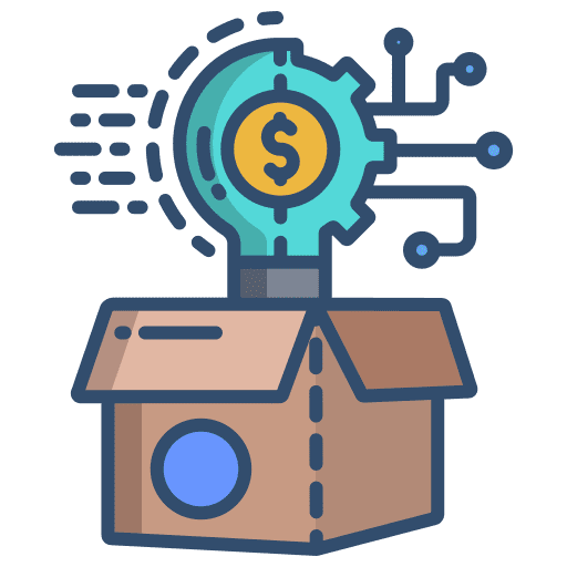 Finance business and finance light bulb idea icon