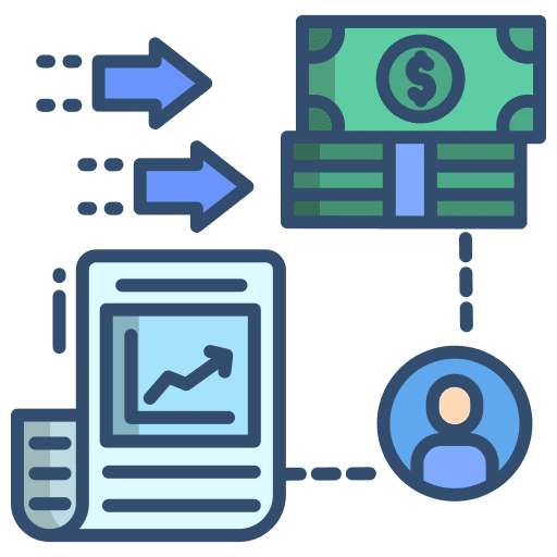Invest document invest business and finance icon