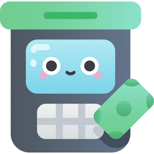 Atm machine money withdrawal machine cash icon