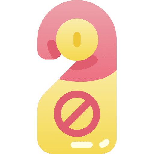 Do not disturb room sign doorknob icon