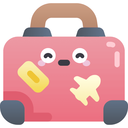 Luggage travel baggage stickers icon