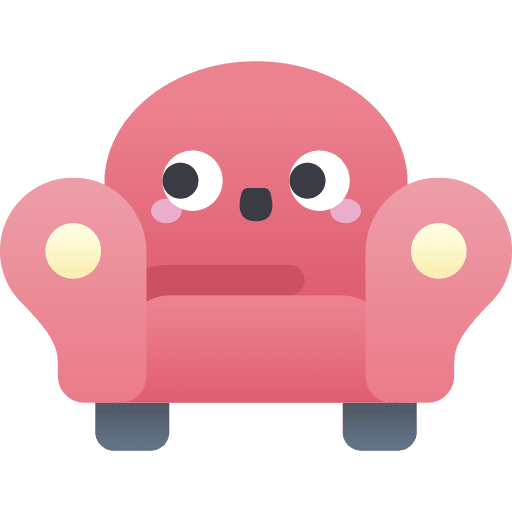 Living room furniture and household couch waiting room icon