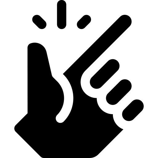 Easy to use service gesture hand icon