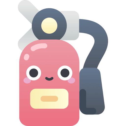 Fire extinguisher security firefighting safety icon