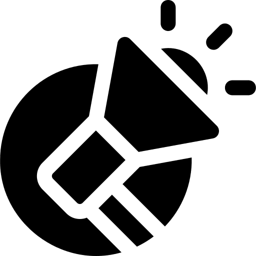 Offer speaker percentage commerce icon