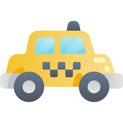 Taxi cab travel public transport icon