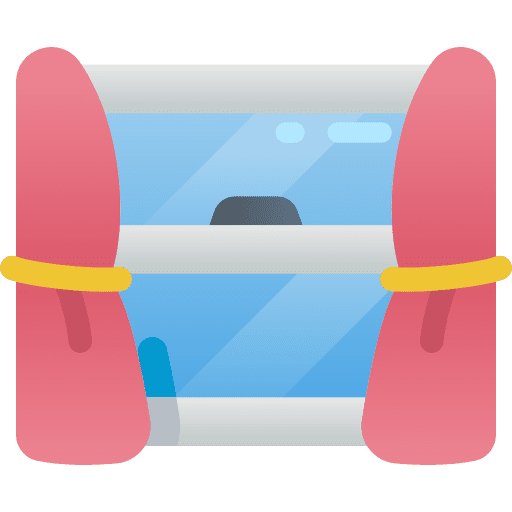 Window furniture and household curtains window icon