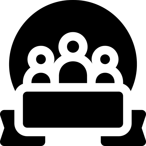 Members only people marketing ribbon icon