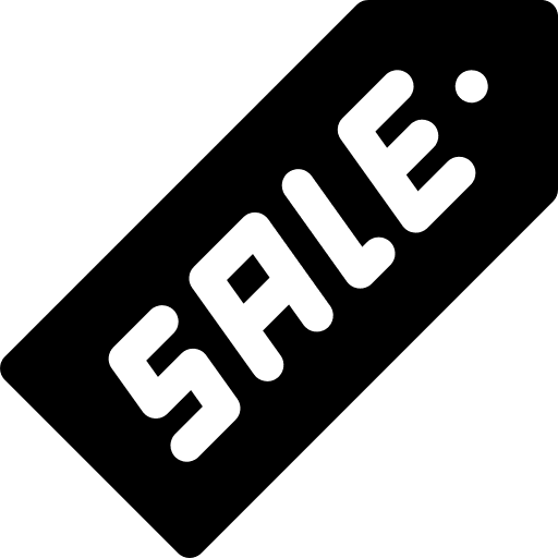 Sale store price tag supermarket icon
