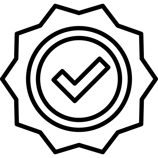 Approved business and finance safe check icon