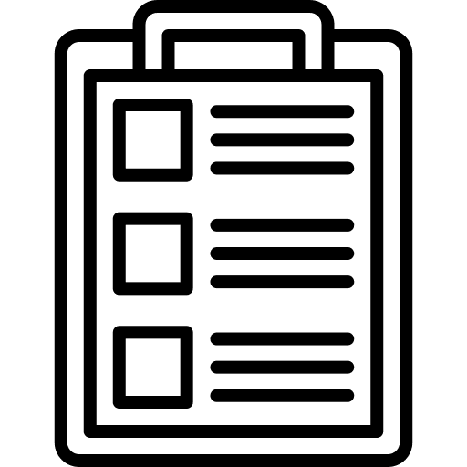 Form questionary document criteria icon