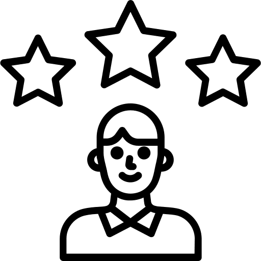 Customer review satisfaction rate review icon