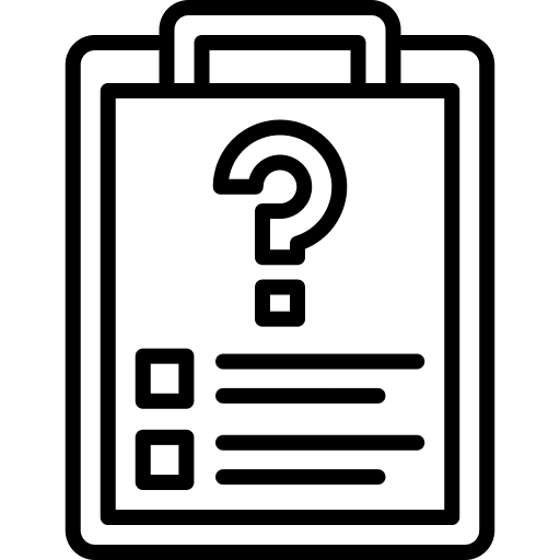 Questionnaire clipboard answer faq icon
