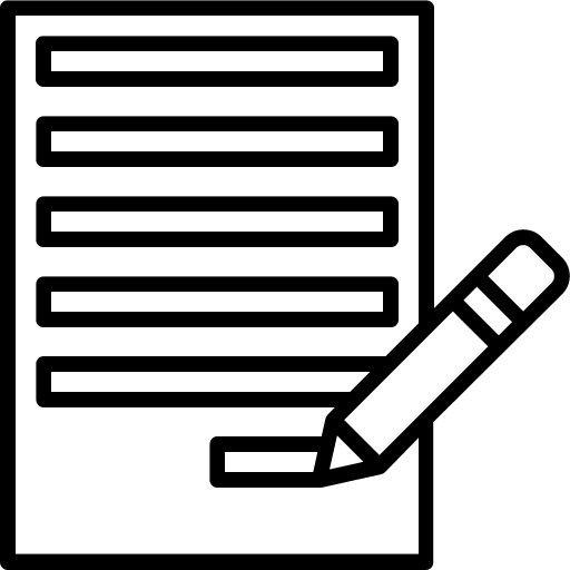 Writing pencil paper write icon