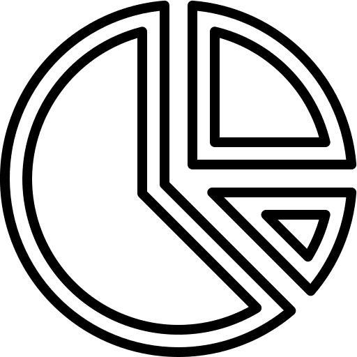Pie chart chart business and finance stats icon